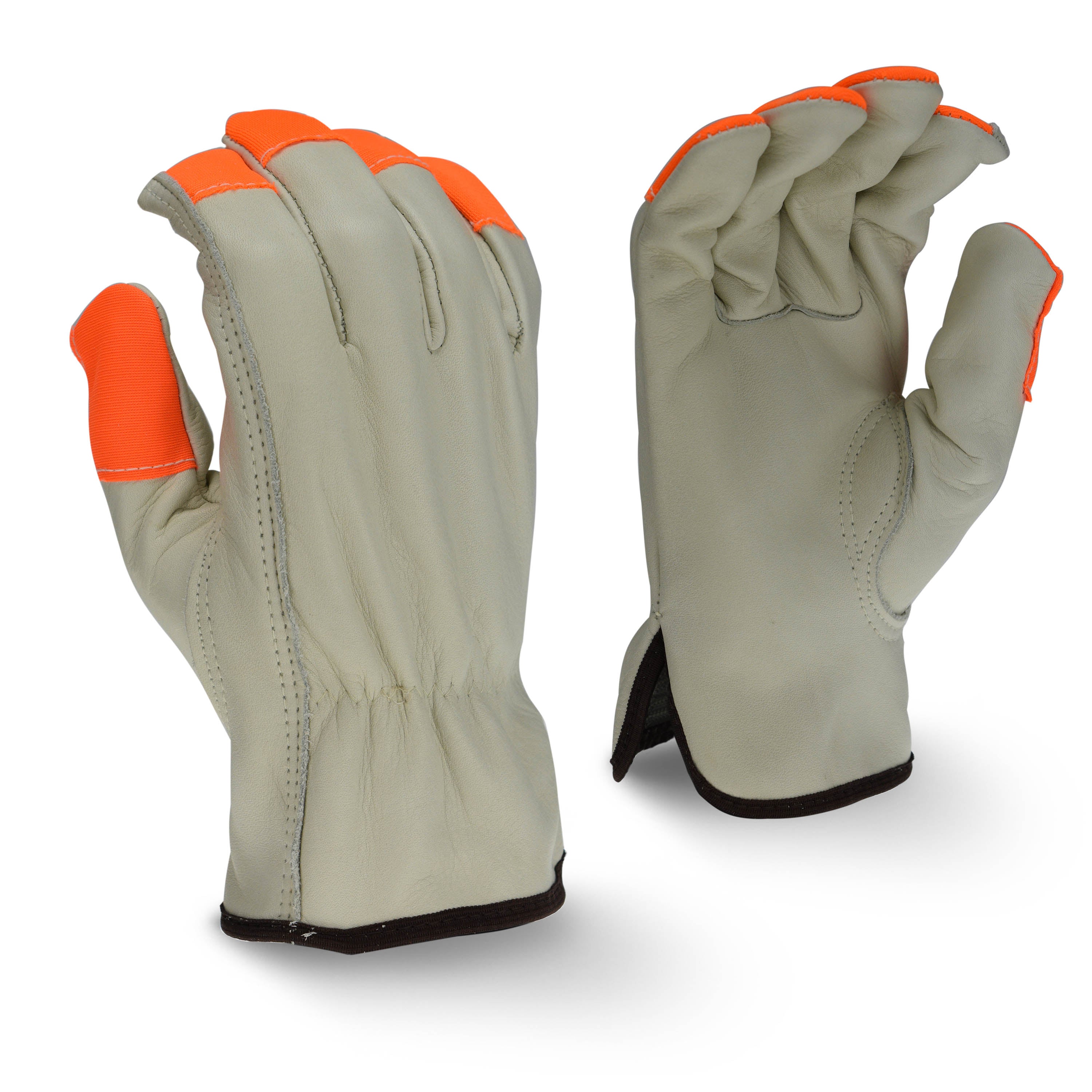 Radians RWG4220H RWG4220H High Visibility Standard Grain Cowhide Leather Driver - Work Gloves