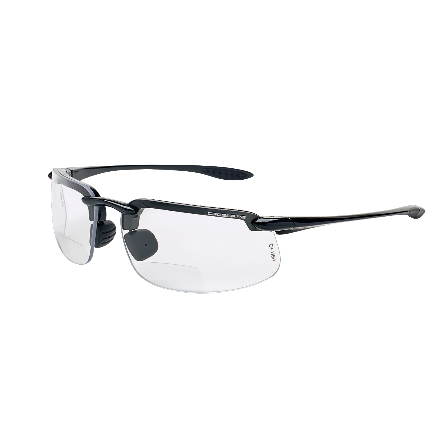 ES4 Bifocal Safety Eyewear Pearl Gray Frame Clear Lens 2.0 Diopter