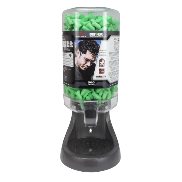Radians FPD-500L30_STY Refillable Dispenser with Detour® 32 Earplugs - Hearing Protection
