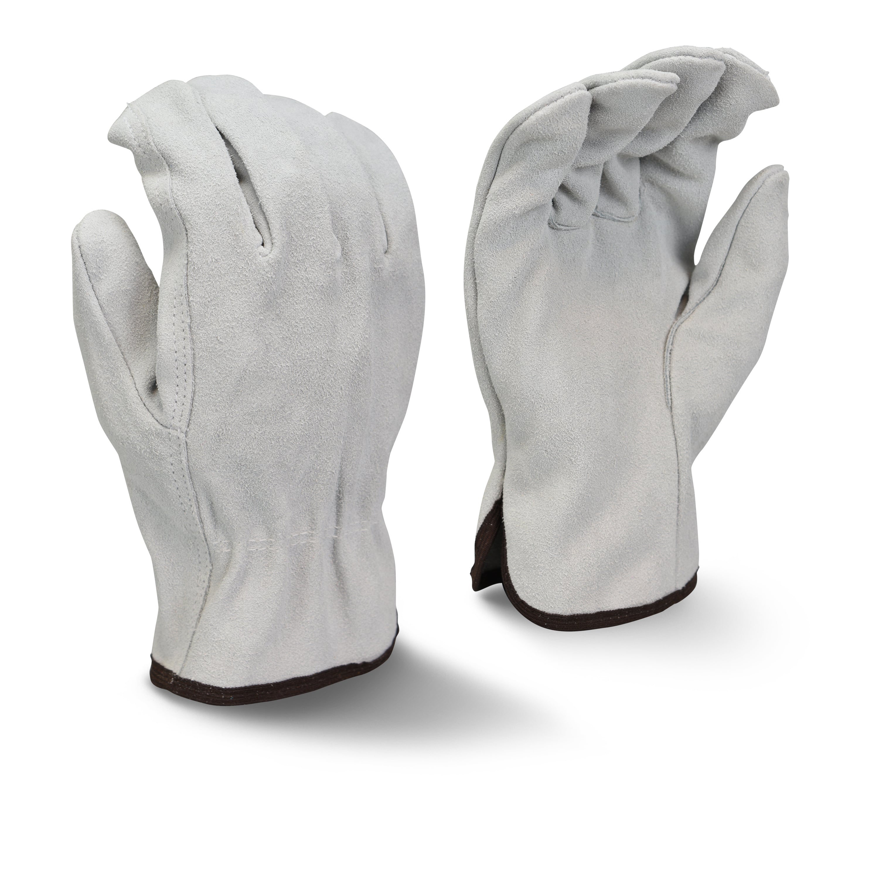 Radians RWG4010 RWG4010 Economy Gray Split Cowhide Leather Driver - Work Gloves