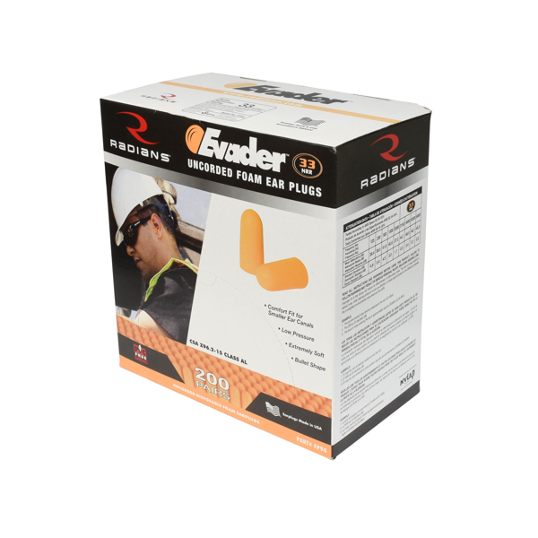 Radians FP94_STY EVADER® 33 Disposable Foam Earplugs - Hearing Protection
