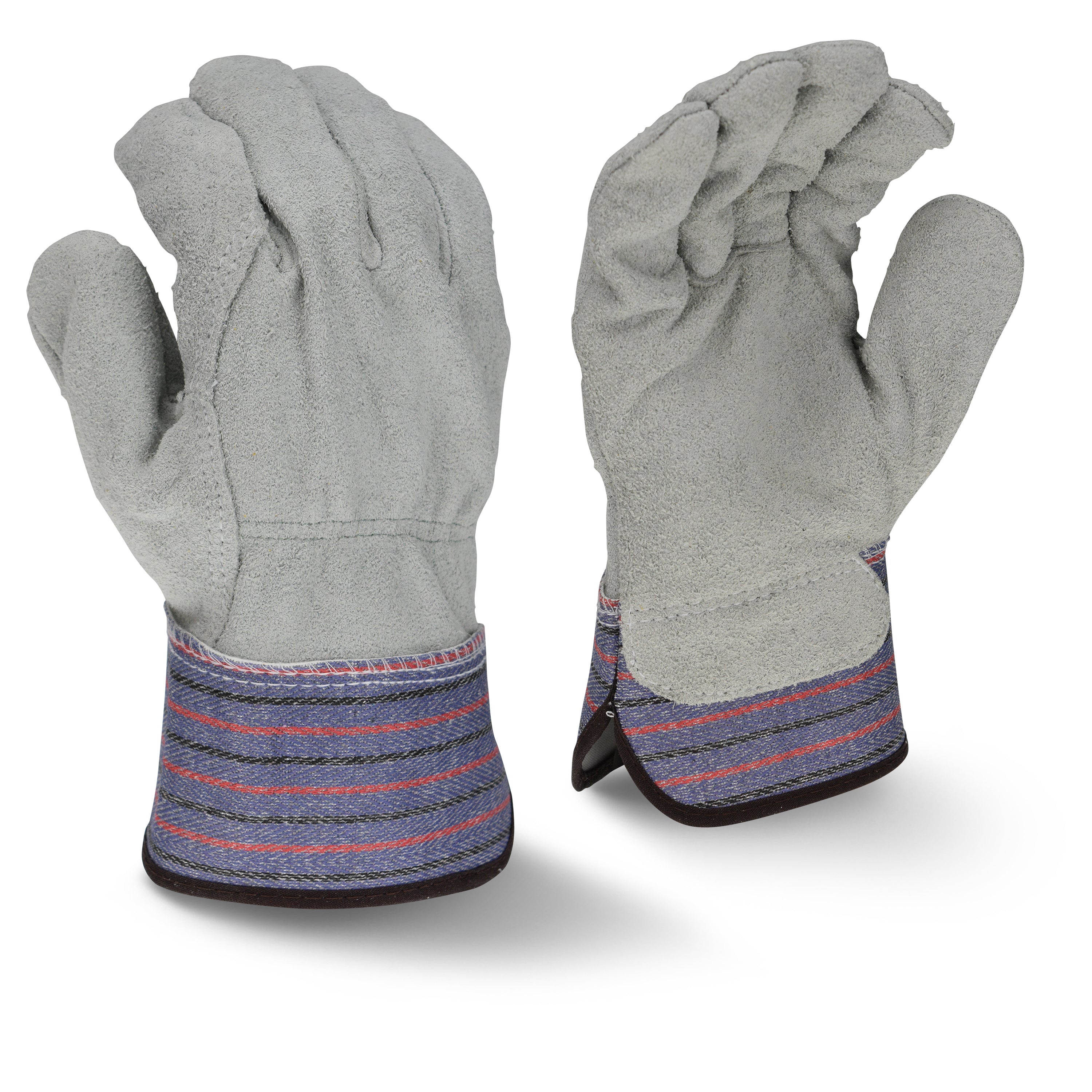 Radians RWG3206 RWG3206 Full Regular Shoulder Gray Split Cowhide Leather Palm Glove - Work Gloves