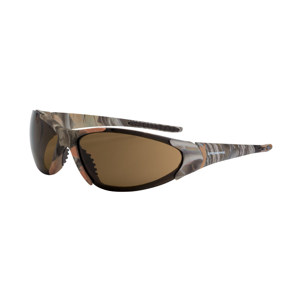 Core Premium Safety Eyewear Woodland Brown Camo Frame HD Brown Lens