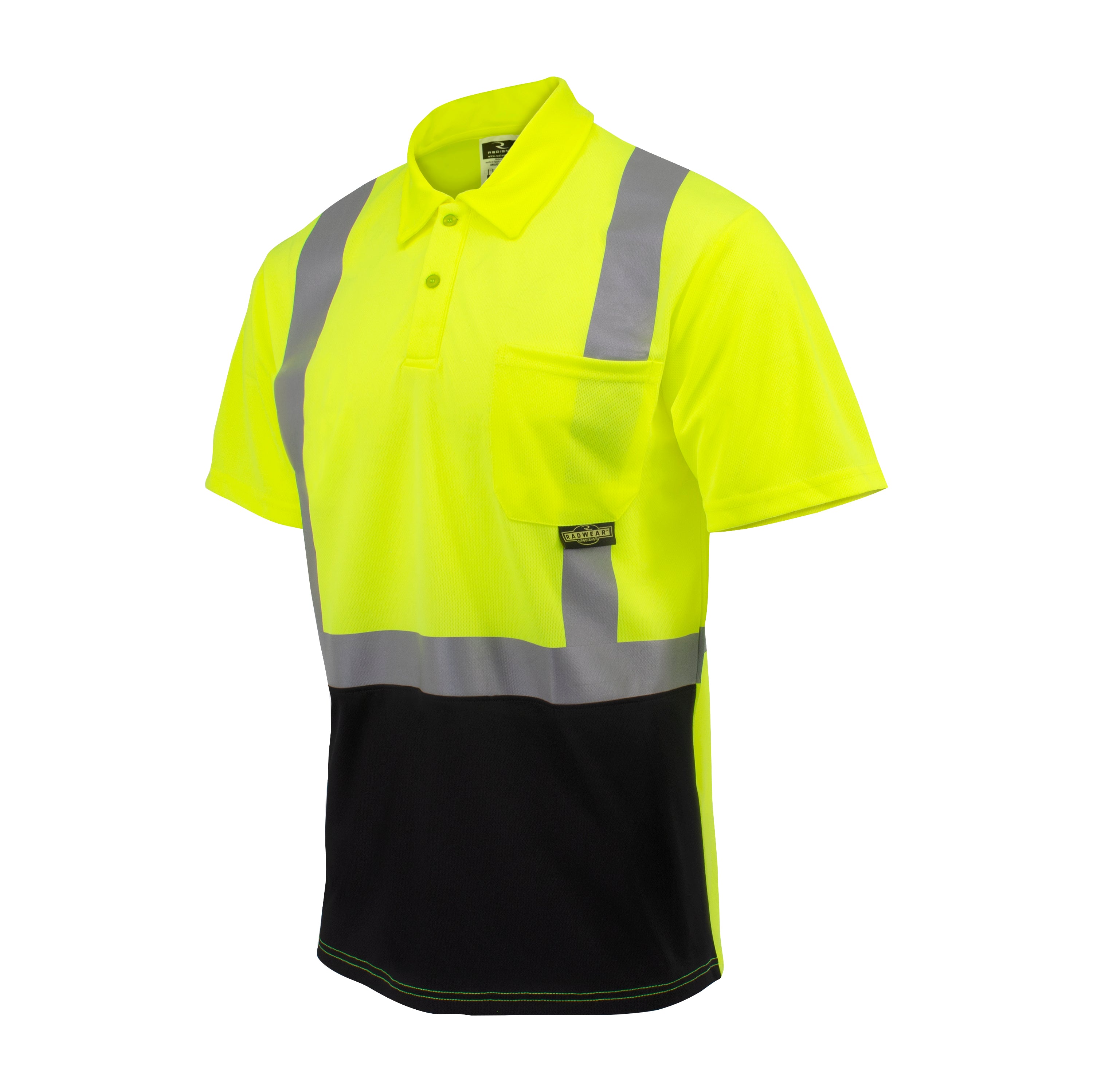 ST12B-2 ST12B Class 2 High Visibility Color Blocked Safety Short Sleeve Polo Shirt