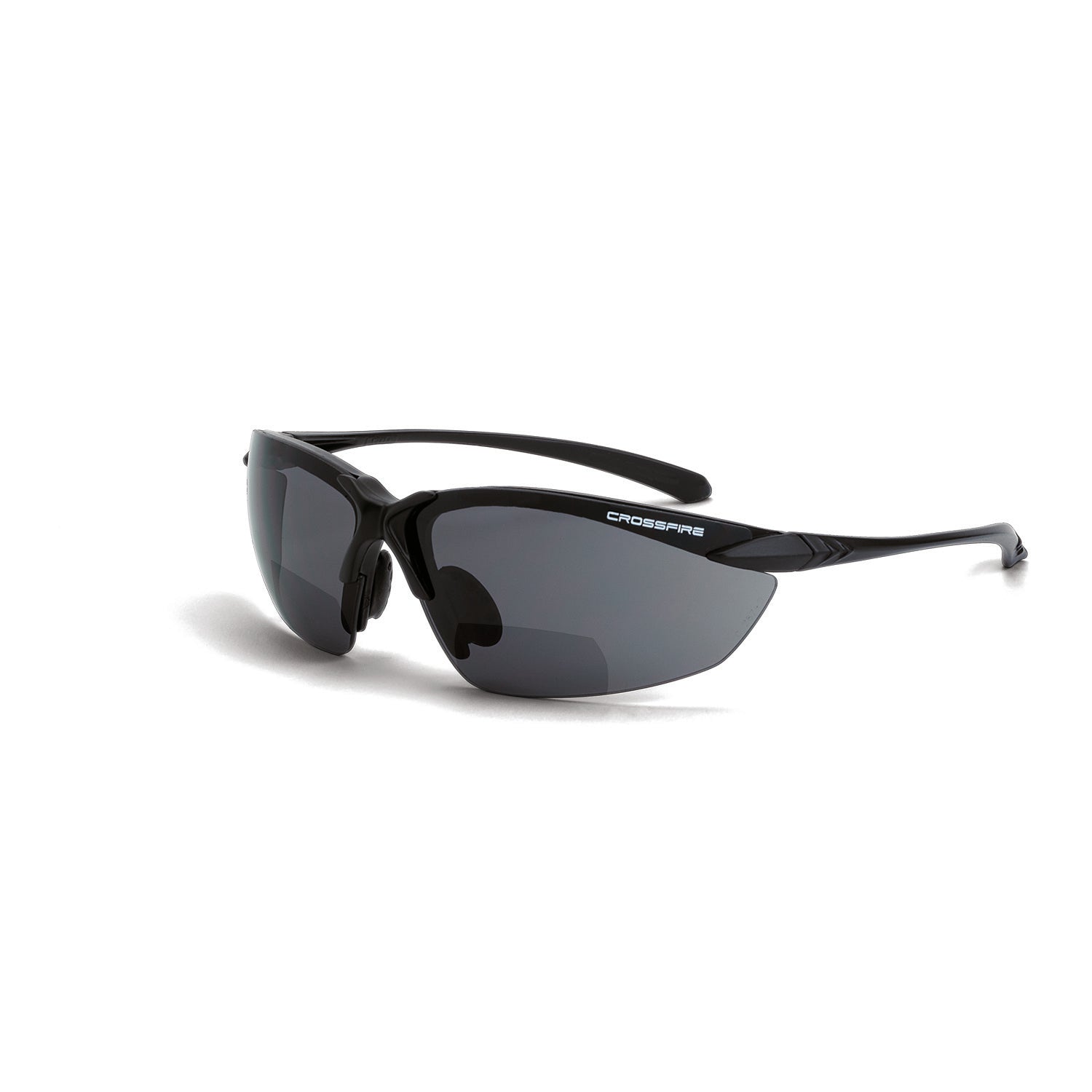 Sniper Bifocal Safety Eyewear Matte Black Frame Smoke Lens 2.5 Diopter