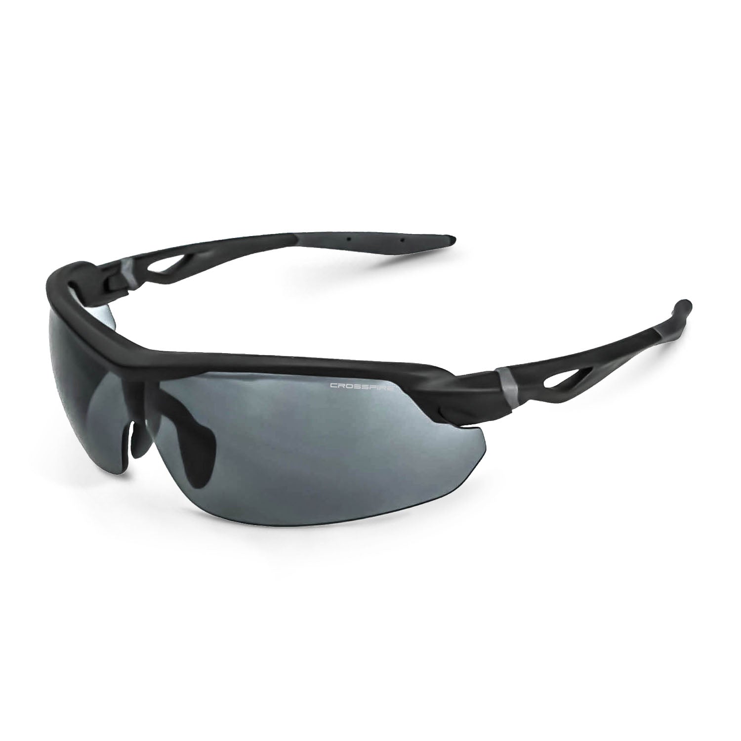 Cirrus Premium Safety Eyewear Matte Black Frame Smoke Lens