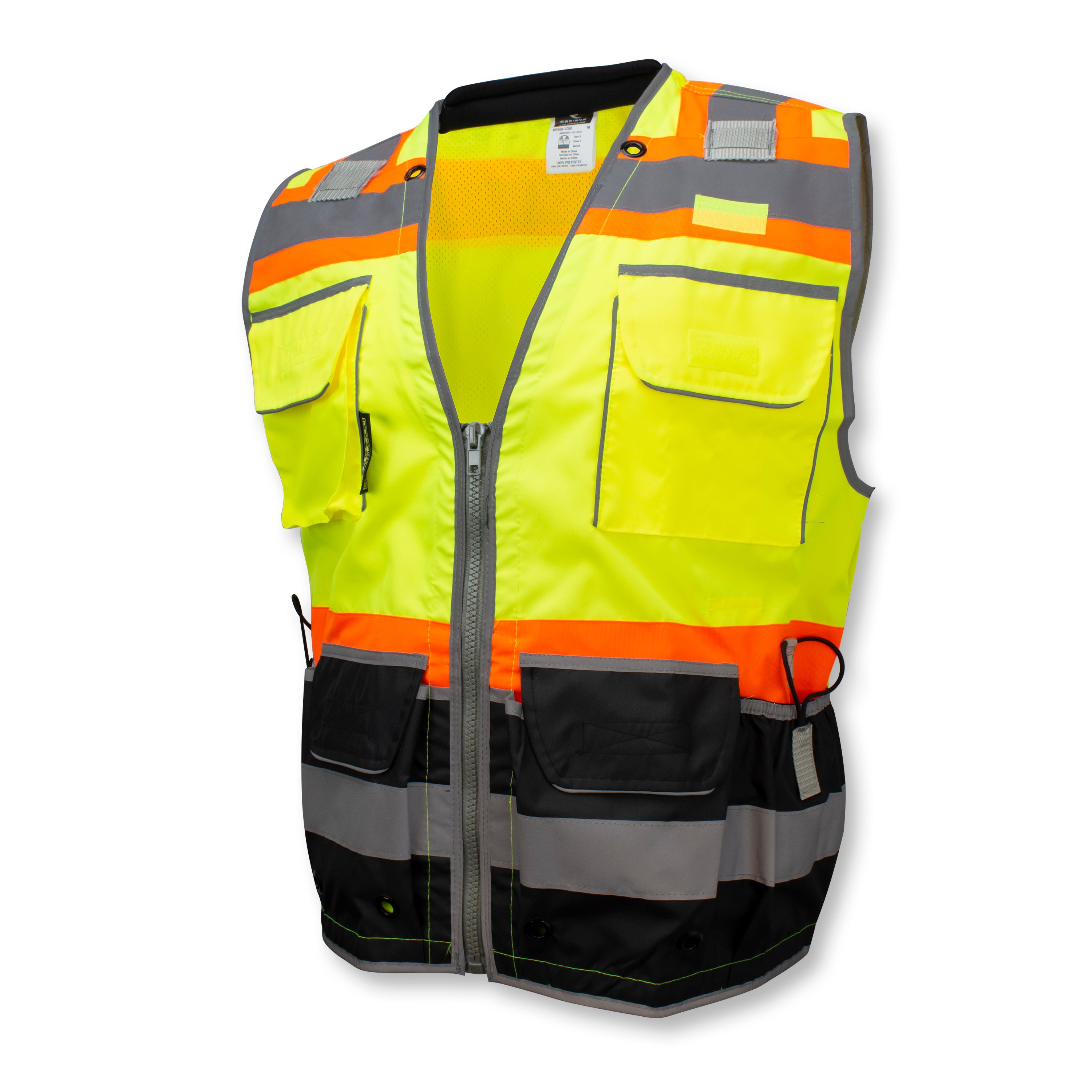 Radians SV55B SV55B Class 2 Heavy Woven Color Blocked Two Tone Engineer Vest ANSI Class 2 - Safety Vest