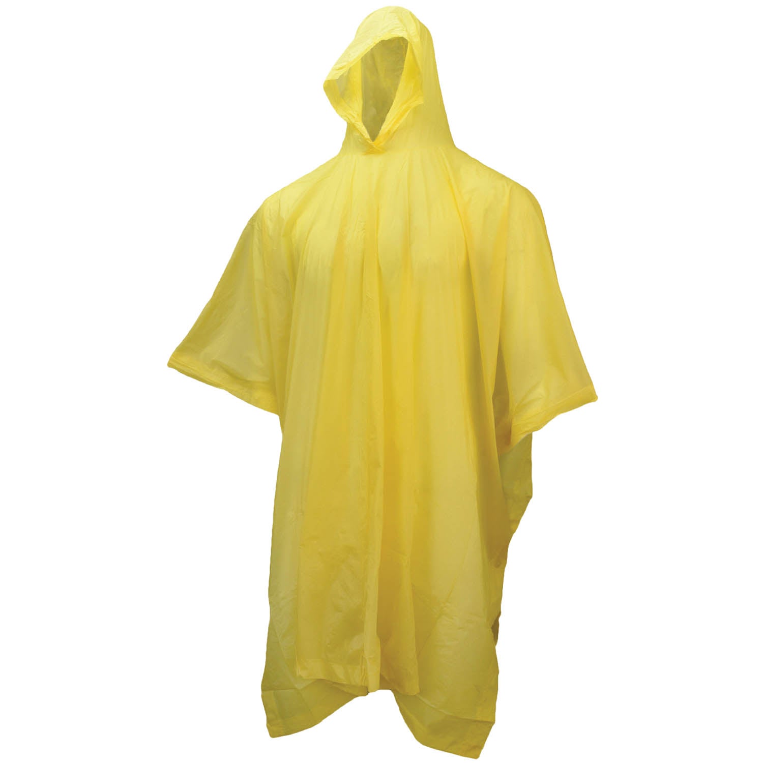 1000P .10 mm 40" Economy Rain Poncho with Attached Hood Universal Size